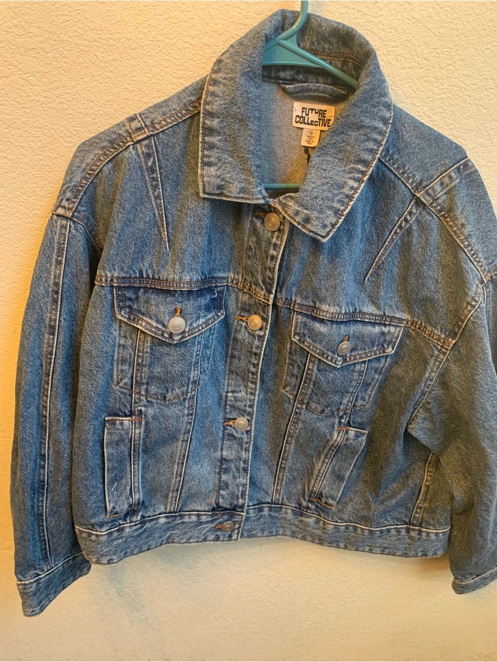 Future Collective Women's Blue Denim Jean Jacket